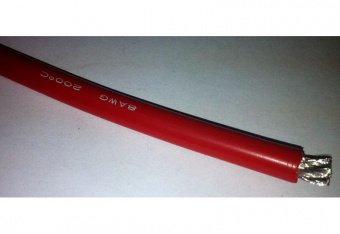 Провод многожильный 8AWG, RED (1м) 8.37мм2