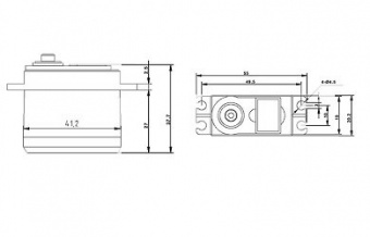 Сервомашинка цифровая стандартная FH-4060BB (7 кг/см)
