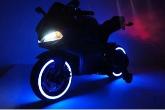 Детский электромотоцикл Ducati со светящимися колесами Белый