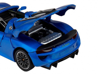 Машина АВТОПАНОРАМА Porsche 918 Spyder, 1/24, синий,  свет, звук, в/к 24,5х12,5х10,5 см