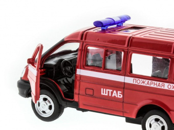Машина АВТОПАНОРАМА инерц. ГАЗель(пожарная) 1/50, в/к 14,5*8*5,5 см