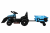 Детский электромобиль трактор с прицепом и ковшом (пульт 2.4G) Синий