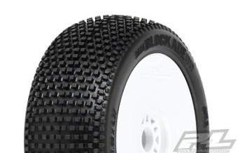 Колеса в сборе Proline Blockade S3 (Soft) Off-Road (белые диски) для моделей багги 1:8 2шт