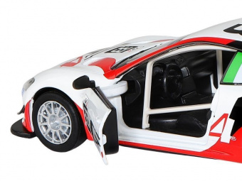 Машина ''АВТОПАНОРАМА'' Maserati Gran Turismo MC GT4, белый, 1/32, свет, звук, в/к 17,5*13,5*9 см