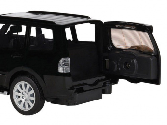 Машина ''АВТОПАНОРАМА'' Mitsubishi Pajero 4WD Tubro, черный, 1/33, свет, звук, в/к 17,5*13,5*9 см