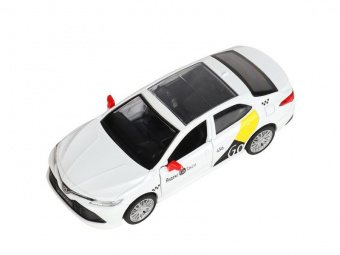 Машина АВТОПАНОРАМА Яндекс GO Toyota Camry, 1/43, белый, инерция, откр. двери, 17,5*12,5*6,5 см