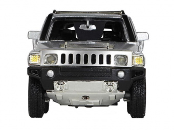 Машина ''АВТОПАНОРАМА'' Hummer H3, серебряный, 1/32, свет, звук, инерция, в/к 17,5*13,5*9 см