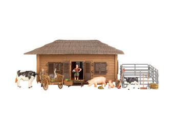 Набор фигурок животных MASAI MARA ММ205-067 серии На ферме: Ферма игрушка 21 предмет