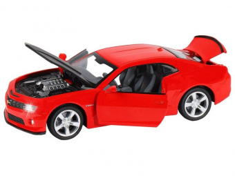 Машина ''АВТОПАНОРАМА'' Chevrolet Camaro SS, красный, 1/32, свет, звук, инерция, в/к 17,5*13,5*9 см