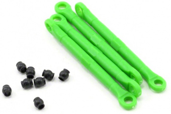 Toe link, front & rear, green (molded composite) (green) (4)/ hollow balls (8)