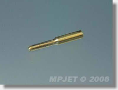 Резьбовой соединитель M2 нарезанная резьба, отверстие 1мм, латунь, MPJet, 10 шт.