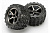 Tires and wheels, assembled, glued (Gemini black chrome wheels, Talon tires, foam inserts) (2)