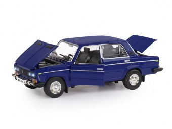 Машина ''АВТОПАНОРАМА'' ВАЗ 2106, 1/22, синий, инерция, в/к 24,5x12,5x10,5 см