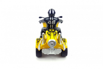 Радиоуправляемый мотоцикл Moto Super Momentum (30 см, 1/10, свет фар) Желтый