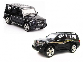 Машина XLG  TOYOTA PRADO/MERCEDES G55 M923J/M923K 1/24, свет, звук, инерция (1/8шт.) б/к