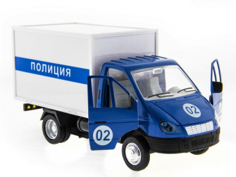 Машина ''АВТОПАНОРАМА'' ГАЗель (полиция) 1/28, в/к 24*14*12 см