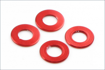 Aluminum Color (3x6x0.5mm/Red/4pcs)