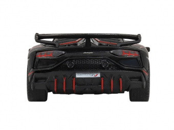 Машина АВТОПАНОРАМА Lamborghini SVJ, 1/32, черный матовый, свет, звук, в/к 17,5*12,5*6,5 см