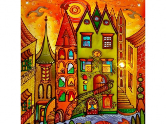 Картина мозаикой 30х30 ГОРОД СОЛНЦА (квадр. эл-ты) (17 цветов)