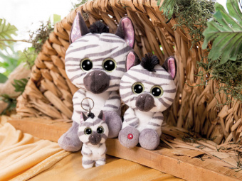 Мягкая игрушка NICI Зебра Манкалита, брелок 9 см