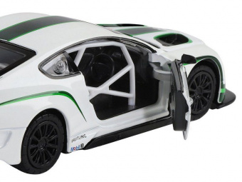 Машина ''АВТОПАНОРАМА'' Bentley Continental GT3, белый, 1/32, свет, звук, инерция, в/к 17,5*13,5*9 см