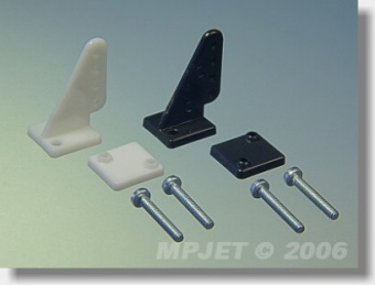 Кабанчик малый короткий, пластик, отверстие 1.6мм, черный, MPJet, 2шт.