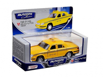 Машина Autotime ''ГАЗ-31105 ''ВОЛГА'' такси 1:43