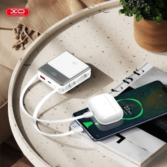 Мини цифровое быстрое зарядное устройство 10 000 mAh QC 22,5 Вт/PD 22,5 Вт PR224 Черный