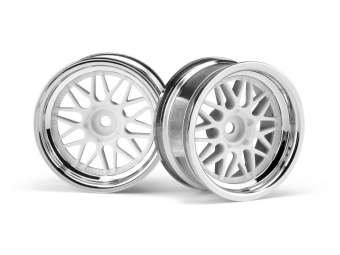Диски 1/10 - HRE C90 26мм CHROME/WHITE (6мм/2шт)