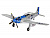 Радиоуправляемый самолет Top RC P-51D синий 750мм 2.4G 4-ch LiPo RTF