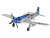 Радиоуправляемый самолет Top RC P-51D синий 750мм 2.4G 4-ch LiPo RTF