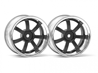 Диски туринг 1/10 - RAYS GRAM LIGHTS 57S-PRO (CHROME/BLACK/ вынос 9мм) 2шт