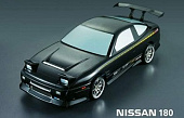 Кузов Nissan 180sx RPS13 1:10 не окрашенный с отражателями, спойлерами и комплектом стайлинга