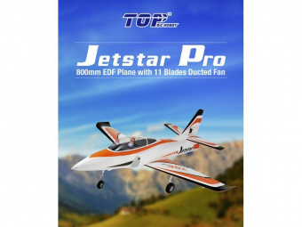 Радиоуправляемый самолет Top RC Jet Star Pro оранжевый 800мм импеллер 64мм 2.4G 4-ch LiPo RTF