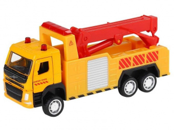 Машина ''АВТОПАНОРАМА'' VOLVO FM Эвакуатор, желтый, 1/72, инерция, в/к 17,5*13*6,5 см