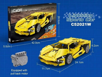 Конструктор CADA спортивный автомобиль Lightning Sports Car, инерционный (357 деталей)