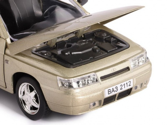 Машина ''АВТОПАНОРАМА'' ВАЗ 2112, золотой, 1/22, инерция, в/к 24,5*12,5*10,5 см