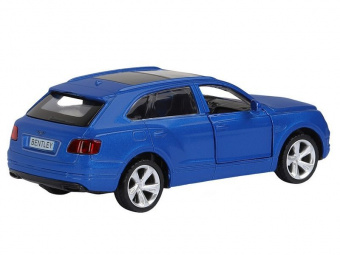 Машина ''АВТОПАНОРАМА'' BENTLEY BENTAYGA, синий, 1/45, инерция, в/к 17,5*12,5*6,5 см