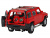 Машина ''АВТОПАНОРАМА'' Hummer H3, красный, 1/32, свет, звук, инерция, в/к 17,5*13,5*9 см