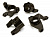 Рулевые кулаки и кастер блоки (черные) Axial 1/10 SCX-10