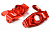 Кулаки поворотные (крас) для HPI Savage X 4.6 2011, Flux & Savage XL T6721RED