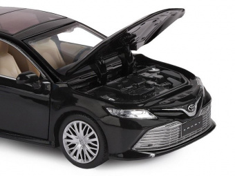 Машина АВТОПАНОРАМА Toyota Camry, черный, 1/32, свет, звук, инерция, в/к 17,5*13,5*9 см
