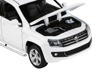 Машина АВТОПАНОРАМА Volkswagen Amarok, белый, 1/30, свет, звук, инерция, в/к 20*10*11 см