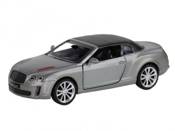 Машина ''АВТОПАНОРАМА'' Bentley Supersport ISR серый, 1/43, инерция, в/к 17,5*12,5*6,5 см