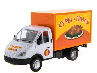 Машина ''АВТОПАНОРАМА'' ГАЗель (кура-гриль) 1/28, в/к 24*14*12 см