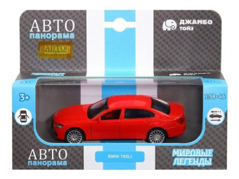 Машина ''АВТОПАНОРАМА'' BMW 760 LI, красный, 1/46, инерция, в/к 17,5*12,5*6,5 см