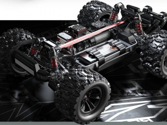 Радиоуправляемый монстр MJX Hyper Go 10208 (черный) Brushless 4WD 2.4G LED 1/10, без ЗУ и акб