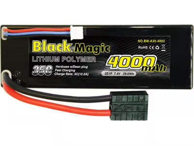 Аккумулятор Black Magic LiPo 35C/4000mah/7.4V,2S1P  (hardcase w/Traxxas Plug)