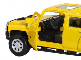 Машина ''АВТОПАНОРАМА'' Hummer H3, желтый, 1/43, инерция, в/к 17,5*12,5*6,5 см