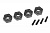 WHEEL HUBS, 12MM HEX, 6061-T6